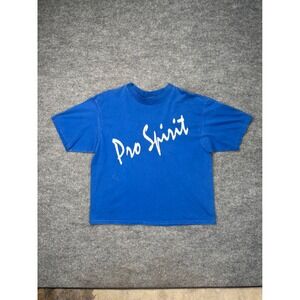 Vintage Pro Spirit T Shirt Blue‎ Graphic Script Cotton Made in USA Size M/L 90s
